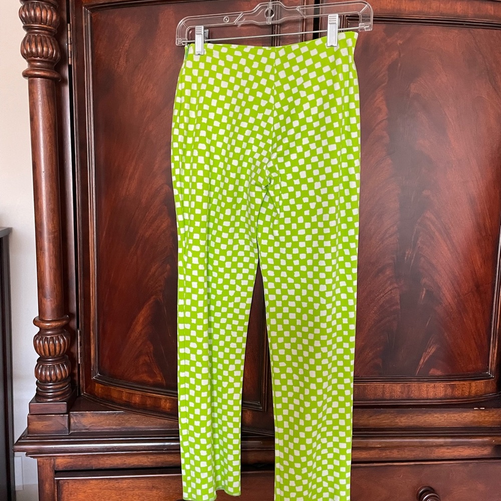 Chartreuse and White Pants by Versus for Gianni Versace